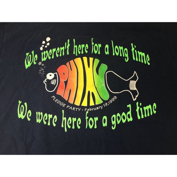 Womens PHI MU Navy Blue Cotton Tee Shirt Size Large - Picture 5 of 6